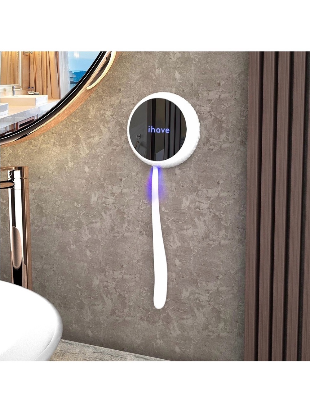 iHave single toothbrush sanitizer holder - White